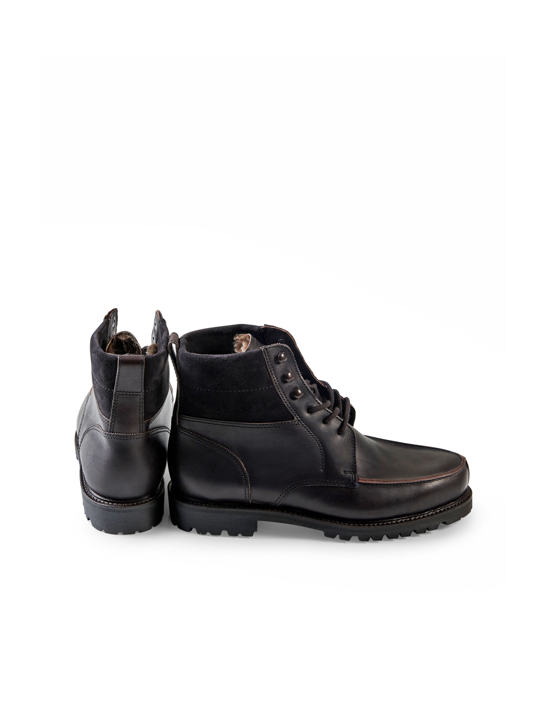 Dark brown, lambskin-lined boot "Dachstein"